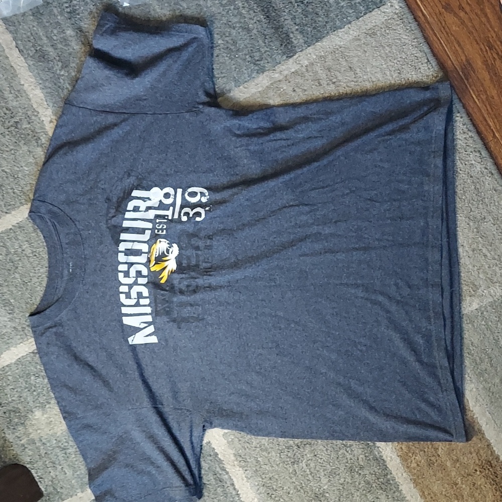 J. America Sportswear Missouri Tiger Graphic Charcoal Tee